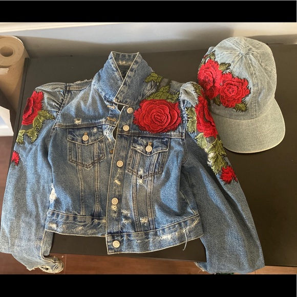 Zara Denim cropped distressed jean jacket Size S - Picture 10 of 13